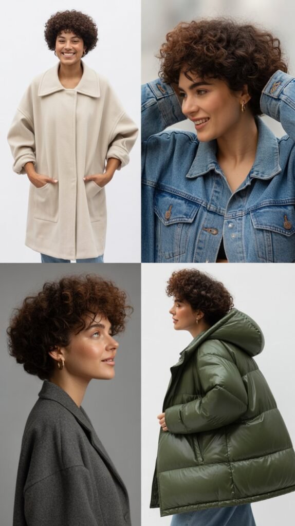 The Textured Crop with Oversized Outerwear