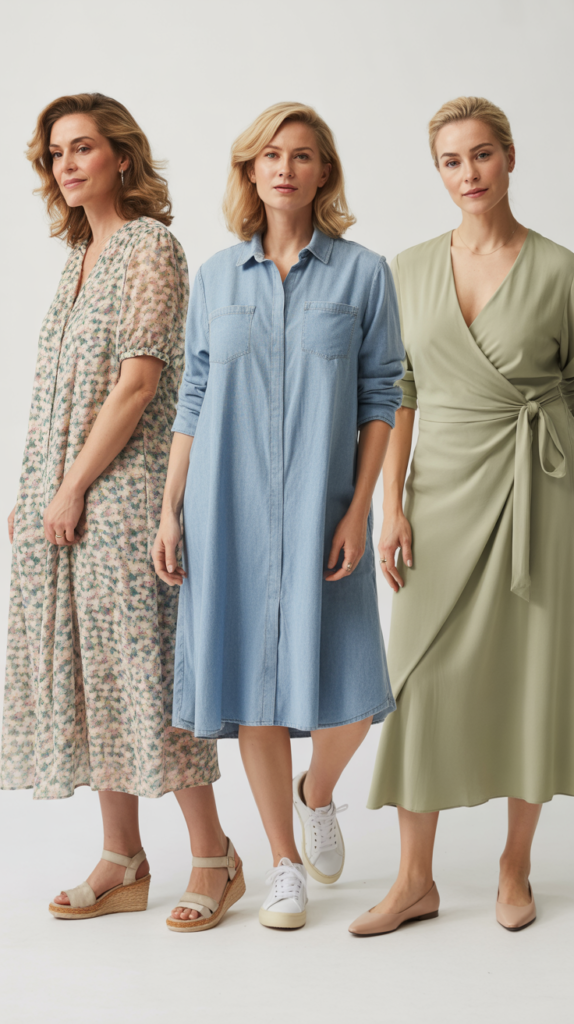 Casual Spring Dresses for Women Over 40 and 50