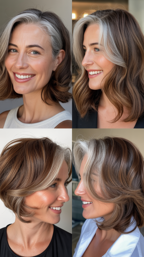 Brown Highlights for Gray Coverage