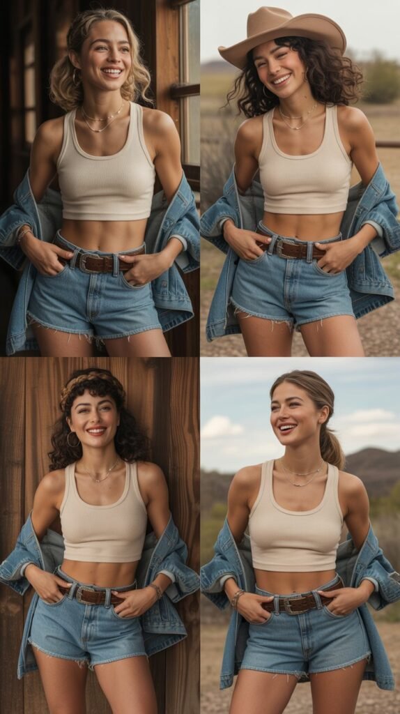 Vintage Levi's Cutoffs with Western Accessories