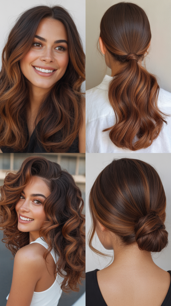 Mahogany and Brown Highlight Combination