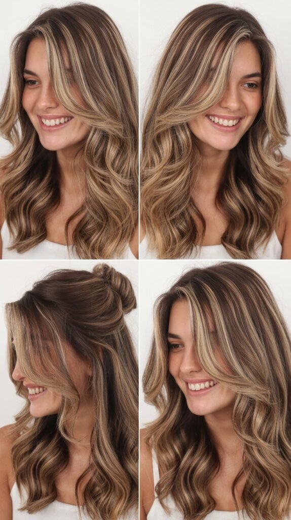 Beige Brunette Highlights