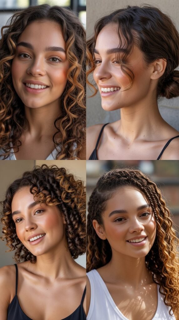 Warm Brown with Apricot Highlights