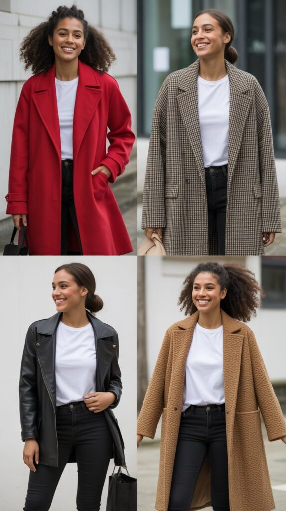 The Statement Coat and Simple Base