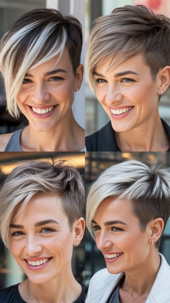  Asymmetrical Pixie With Platinum Front Pieces