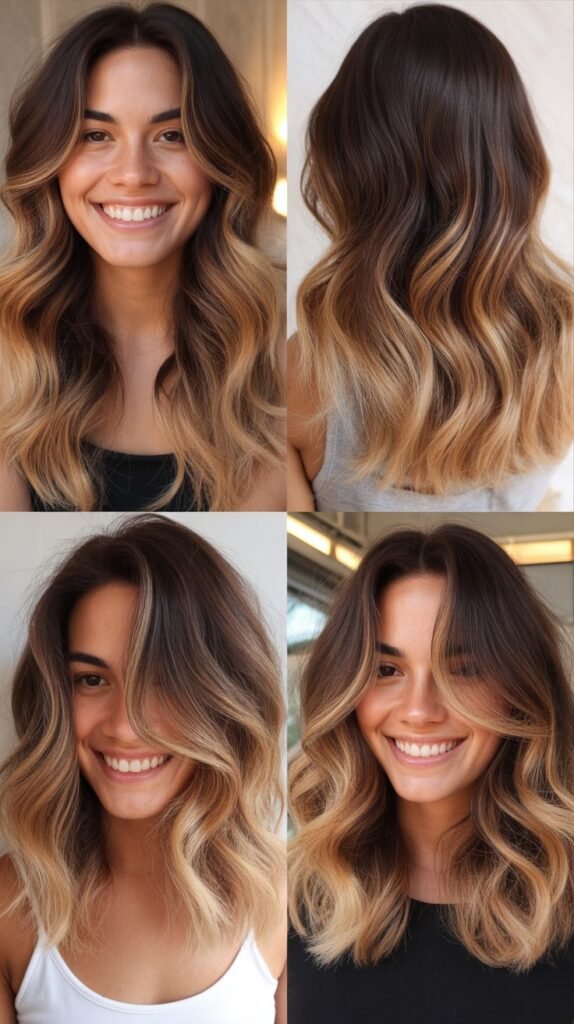  Ombre Effect with Brown to Blonde Transition
