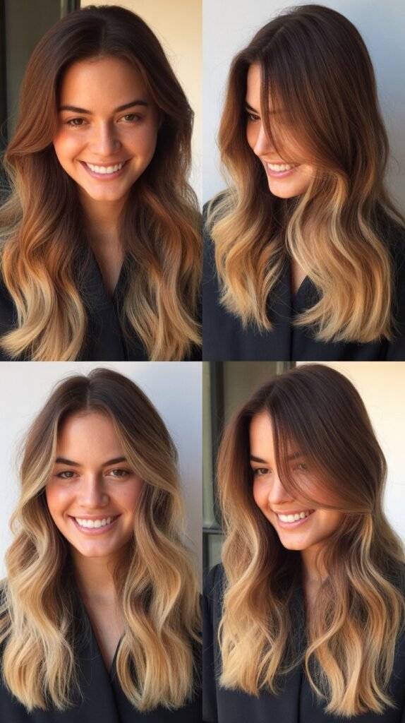 Ombré Brown to Blonde Transition