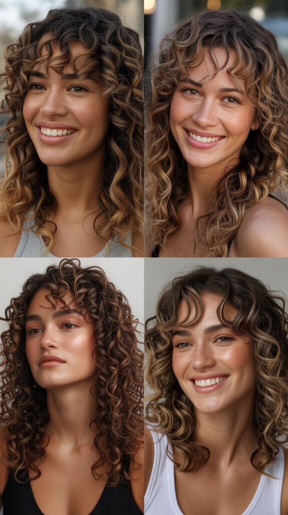  Highlights for Curly Brown Hair