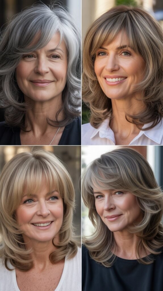 Layered Shag with Curtain Bangs