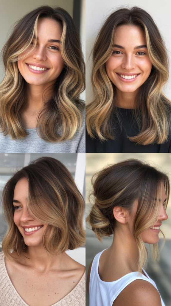 Blonde-Brown Balayage for Subtle Contrast