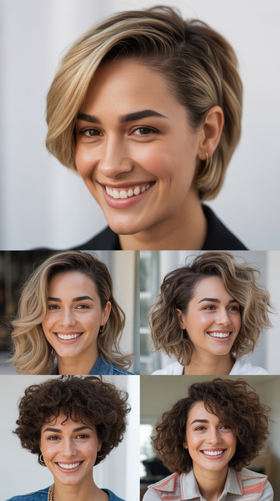 Swept-Back Blonde Crop