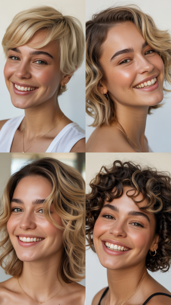  Blonde Pixie with Feathered Layers