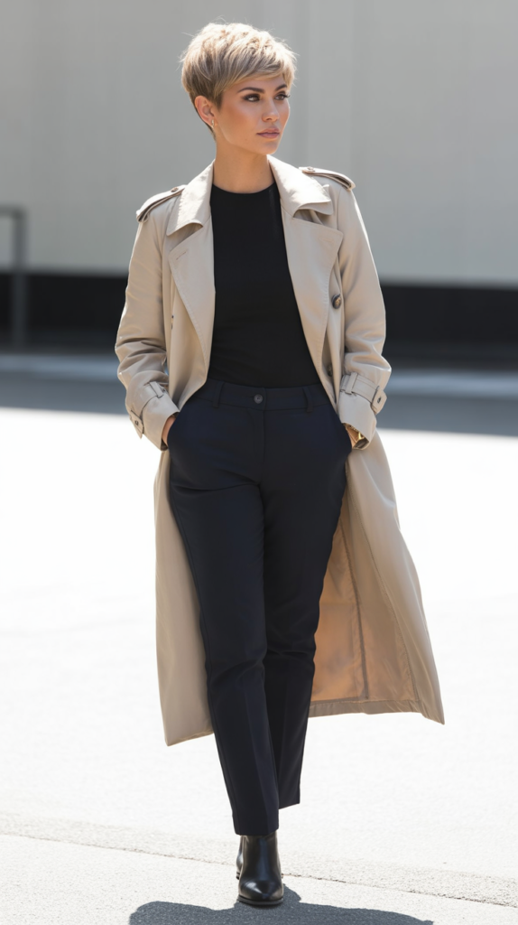 Denim-on-Denim with Bold Lipstick