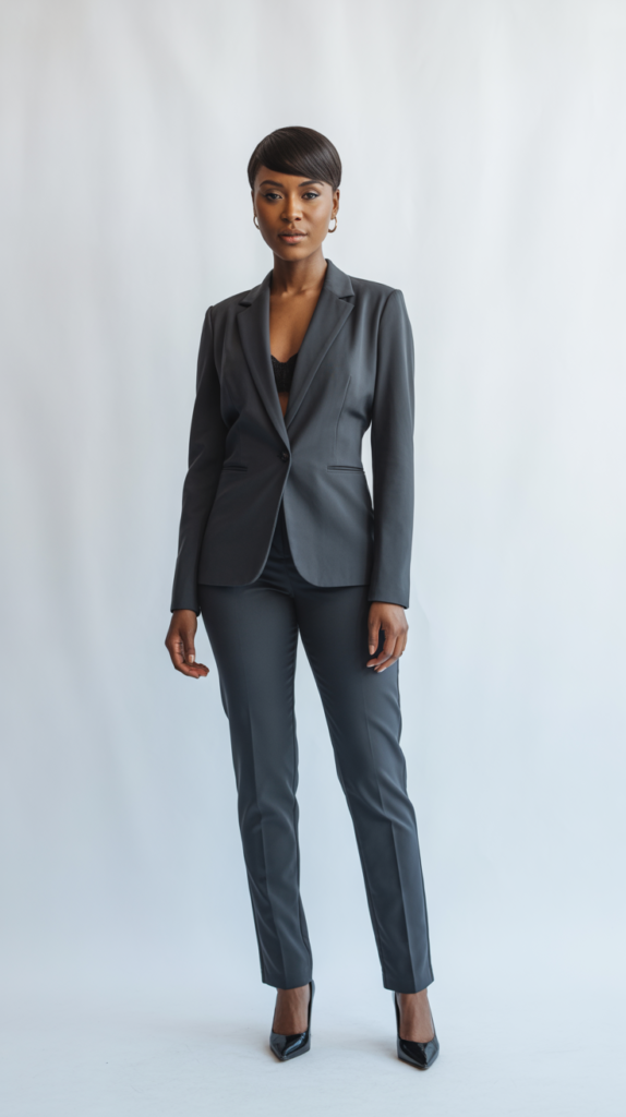 Tailored Blazer with Slim-Fit Trousers