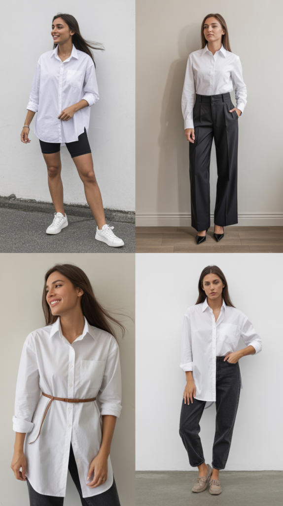 Crisp White Dress Shirt Alone