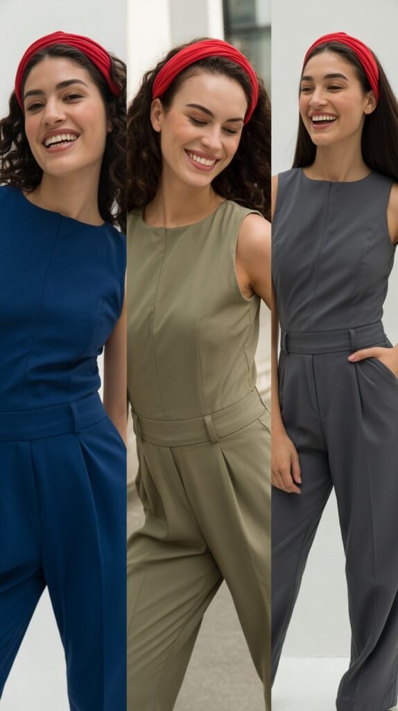 Jumpsuit and Red Hairband Modern Style