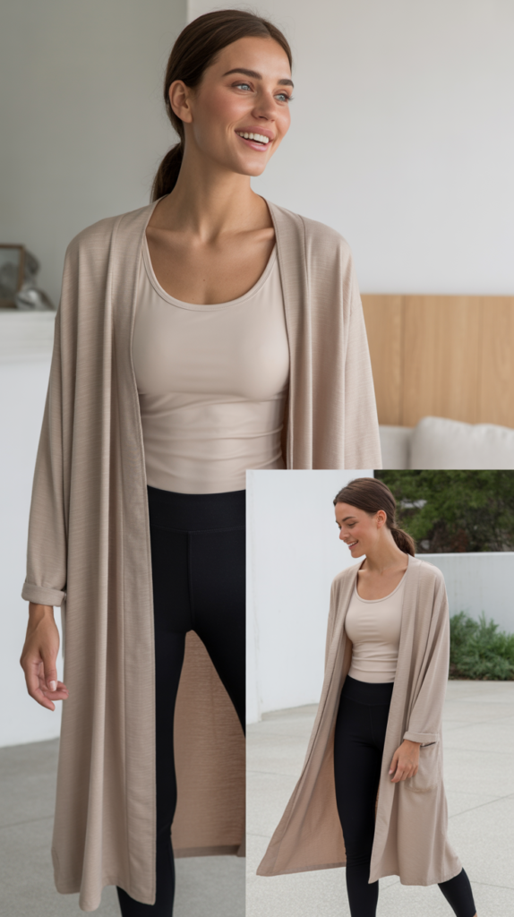 Longline Cardigan Over Fitted Basics