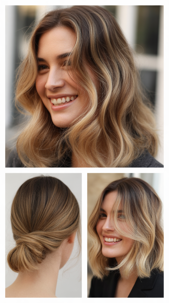 Wheat Blonde Rooted Highlights