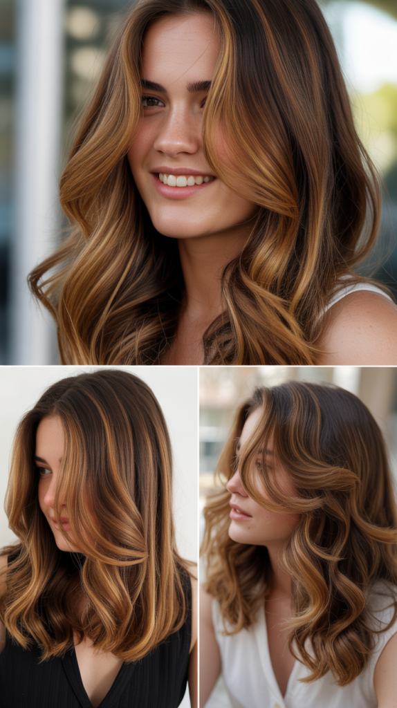 Caramel Highlights and Hair Texture Changes