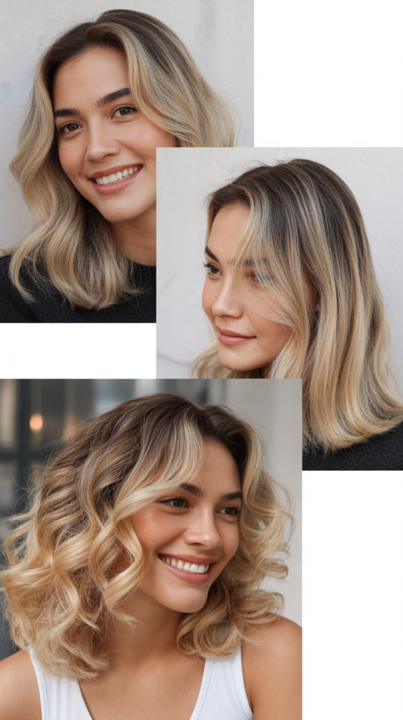 Champagne Blonde Root Fade