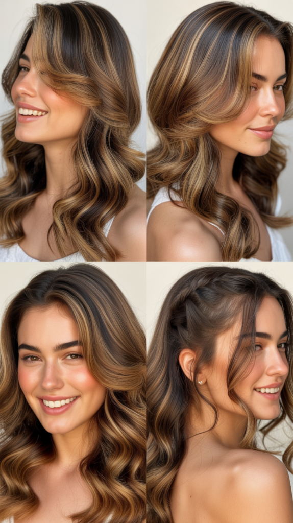 Caramel Highlights and Hair Extensions