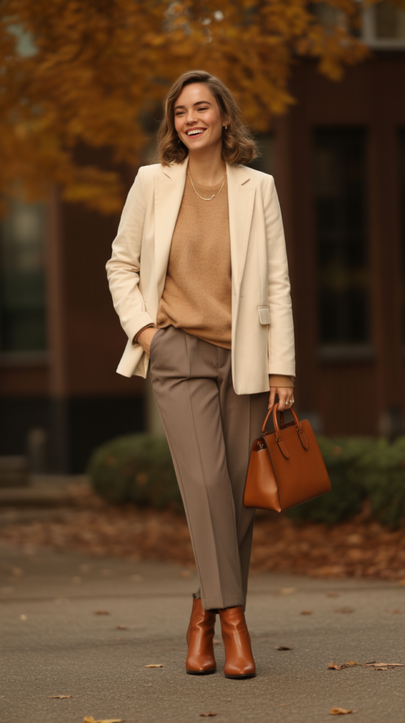 Layered Fall Work Outfits for Women