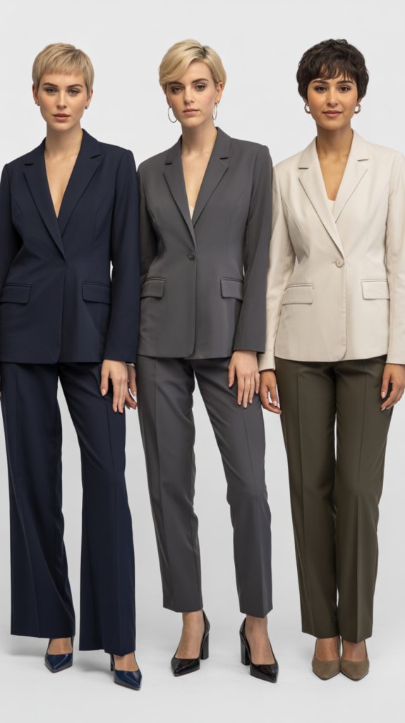 The Classic Blazer and Tailored Trousers Combination