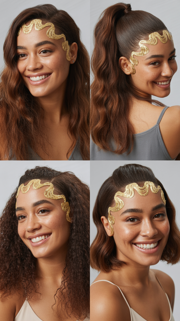 Brown Highlights With Money Pieces