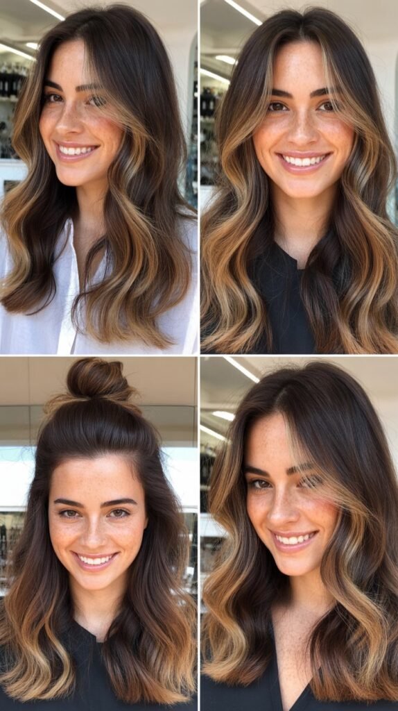  Balayage Highlights on Dark Brown Hair