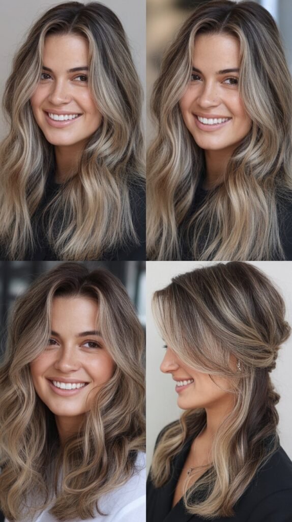 Ash Blonde Highlights for Contrast