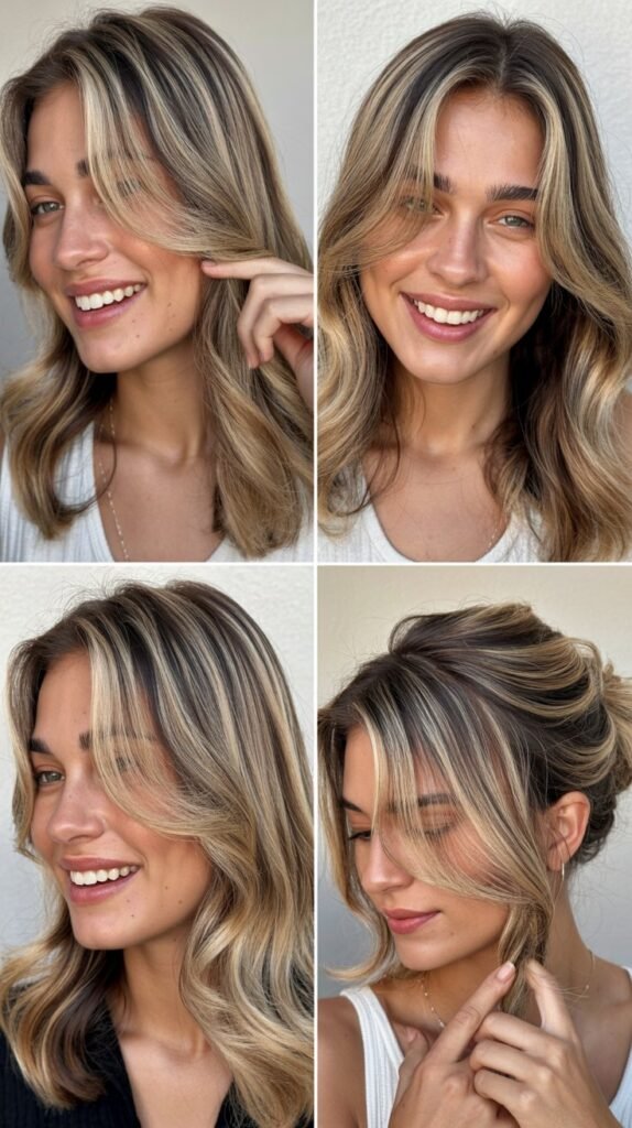  Money Piece with Air Touch Technique