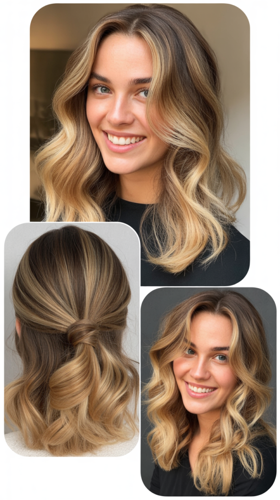 Golden Blonde Balayage Roots