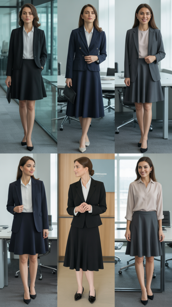 A-Line Skirt with Blazer