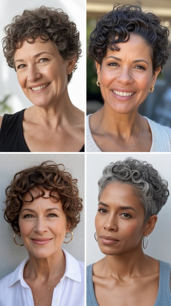 Curly Buzz Cut Variations