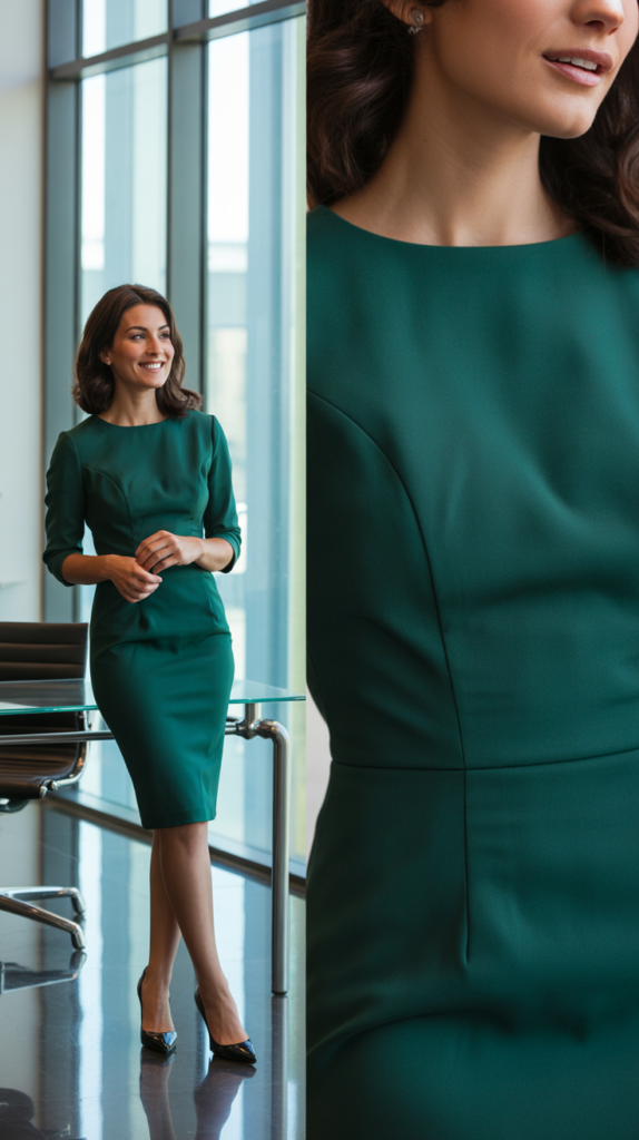 Emerald Green Pencil Dress