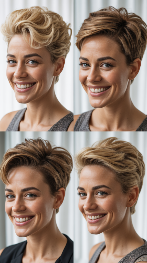  Blonde Pompadour Pixie