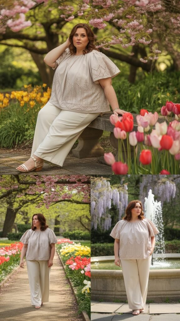  Eyelet Lace Tops with Coordinating Pants