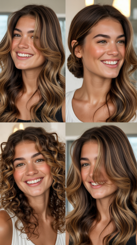  Face-Framing Caramel Highlights