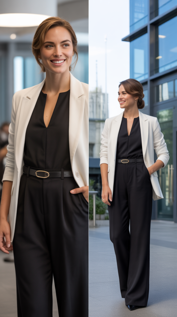 Sleeveless Jumpsuit with Blazer