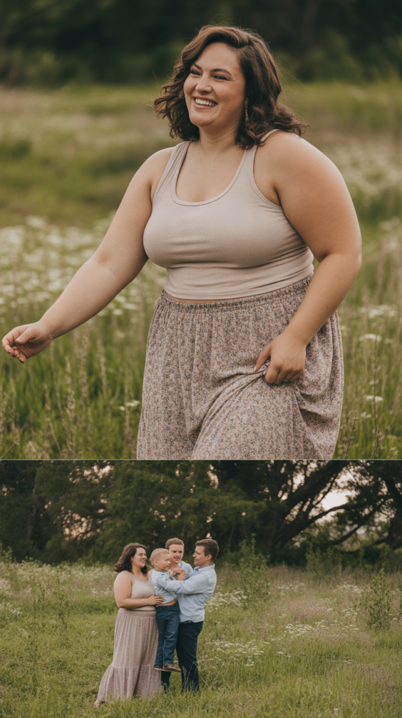  Off-Shoulder Blouse with Tailored Pants
