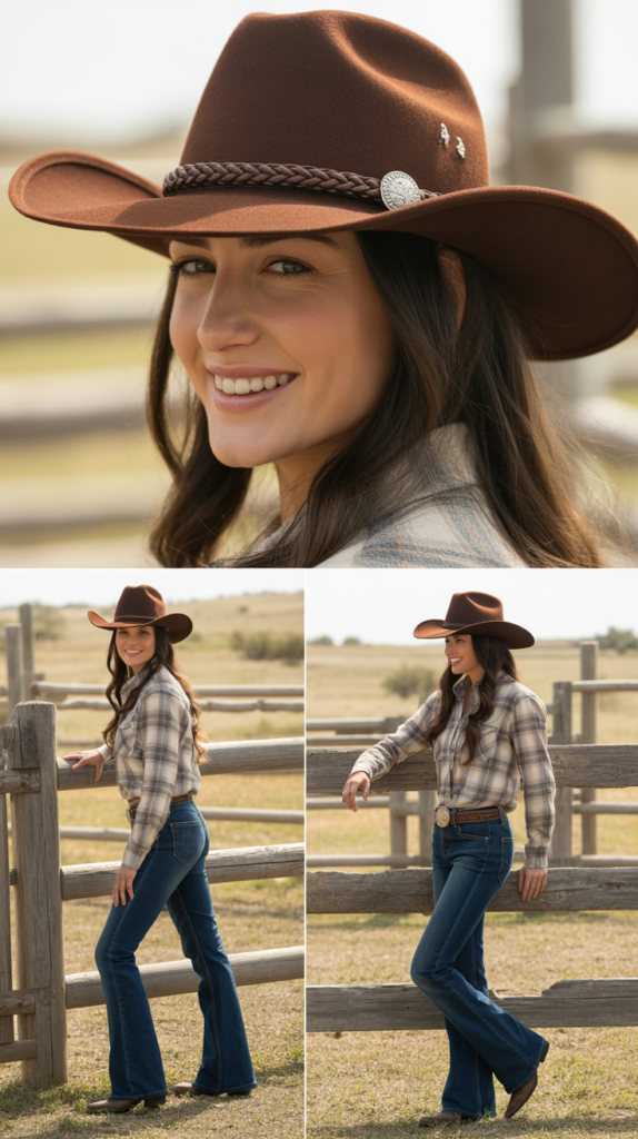 Jeans with Western Hat Coordination