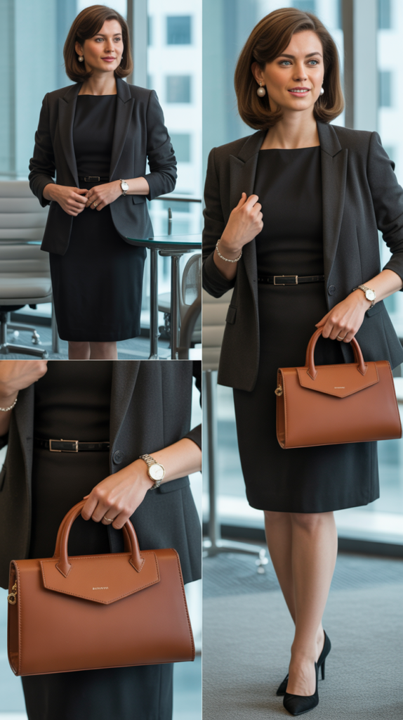 The Classic Black Sheath Dress with Blazer