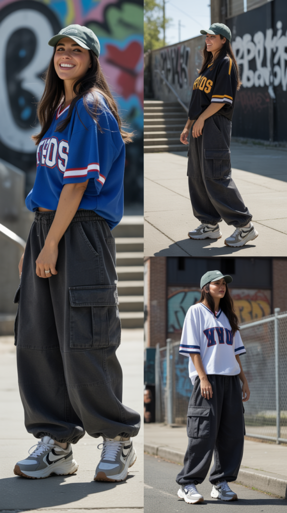 Oversized Jersey with Cargo Pants