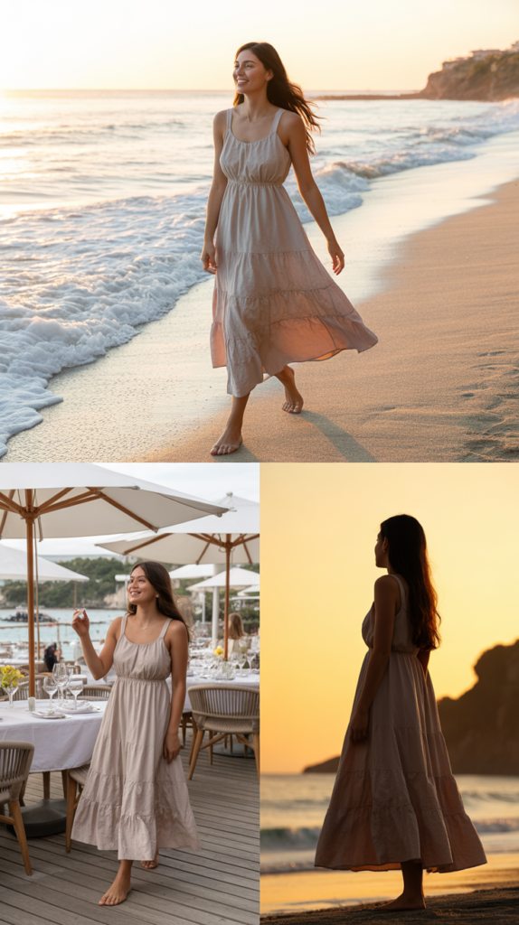  Tiered Ruffle Maxi Dress