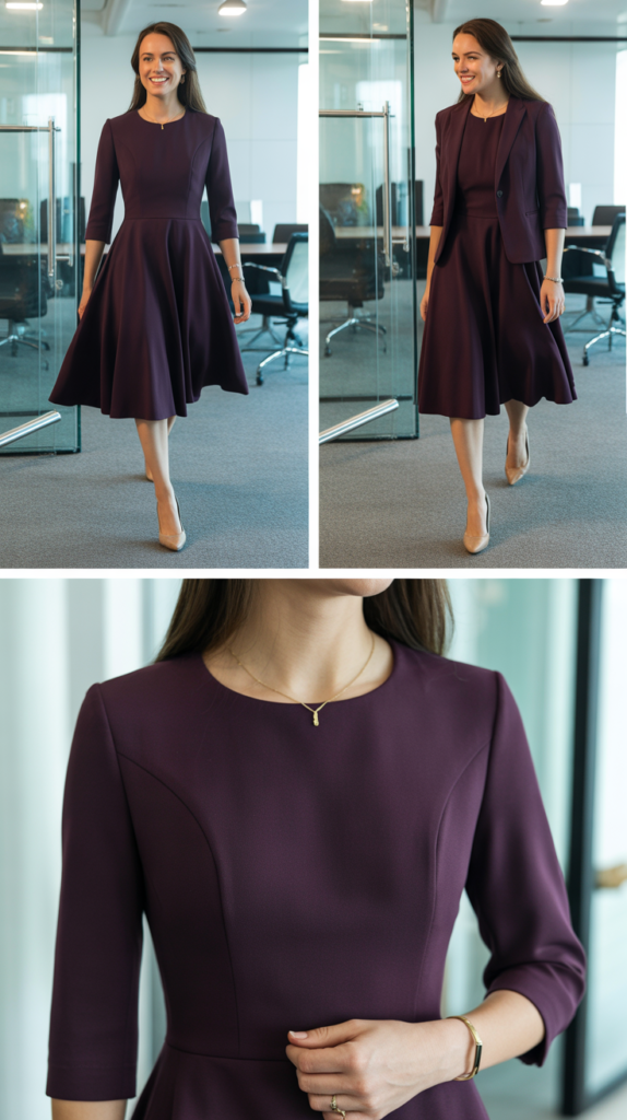Plum A-Line Dress
