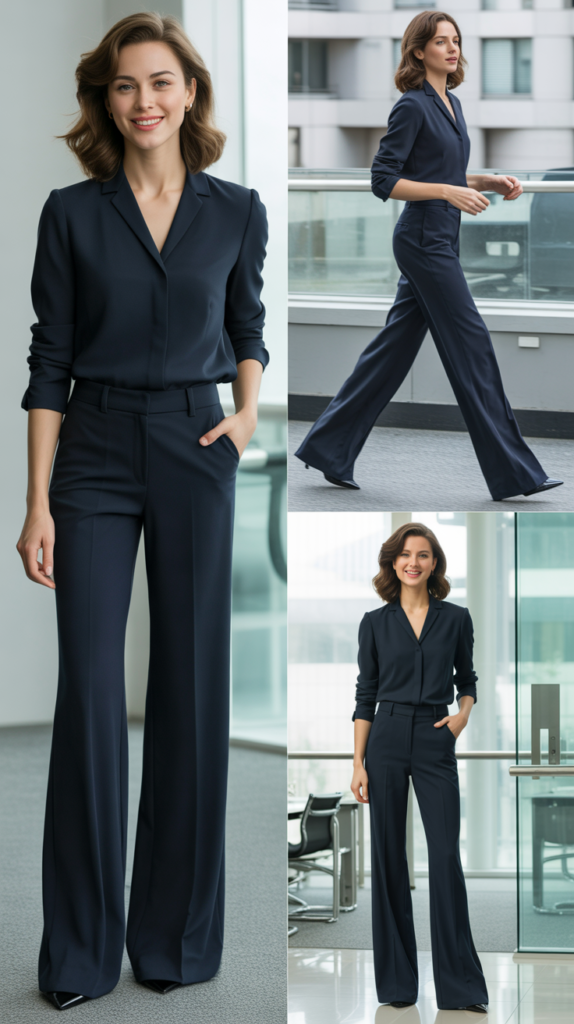 The Wide-Leg Trousers with Fitted Top