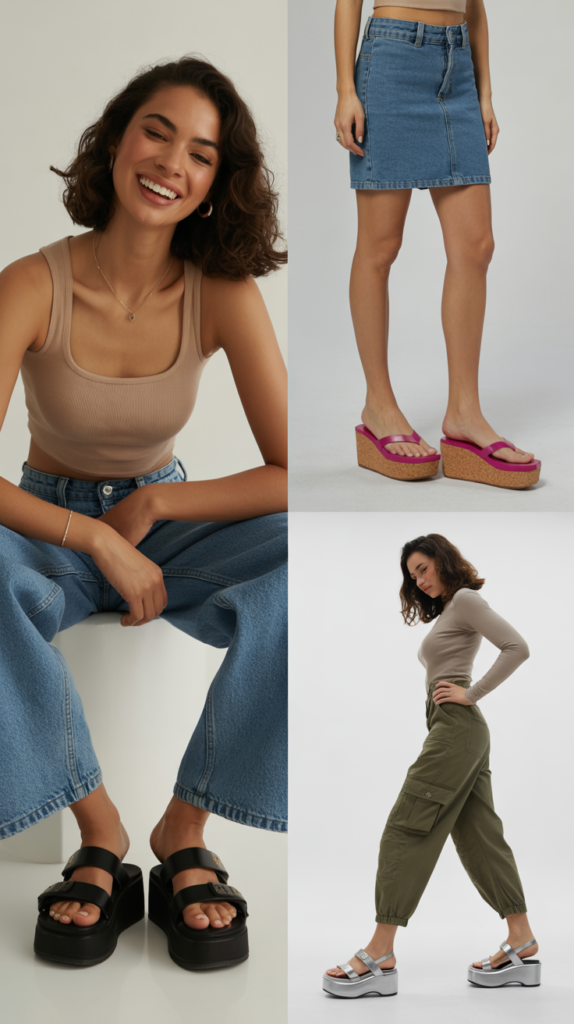 Platform Flip-Flops and Sandals