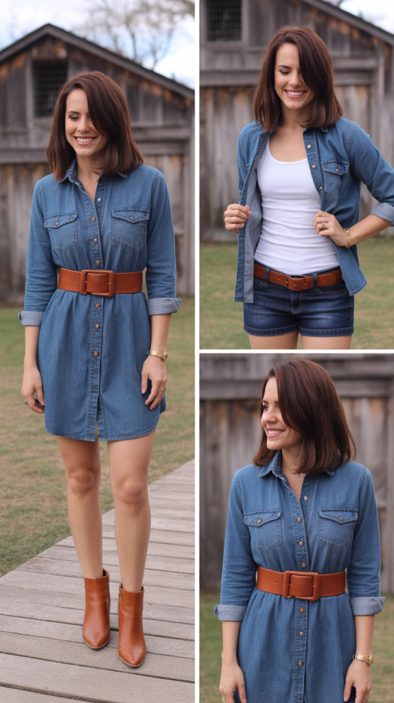 Chambray Shirt Dress