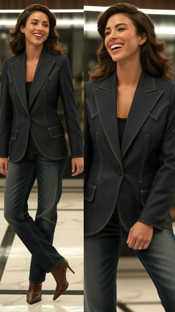 Jeans with Western Inspired Blazer