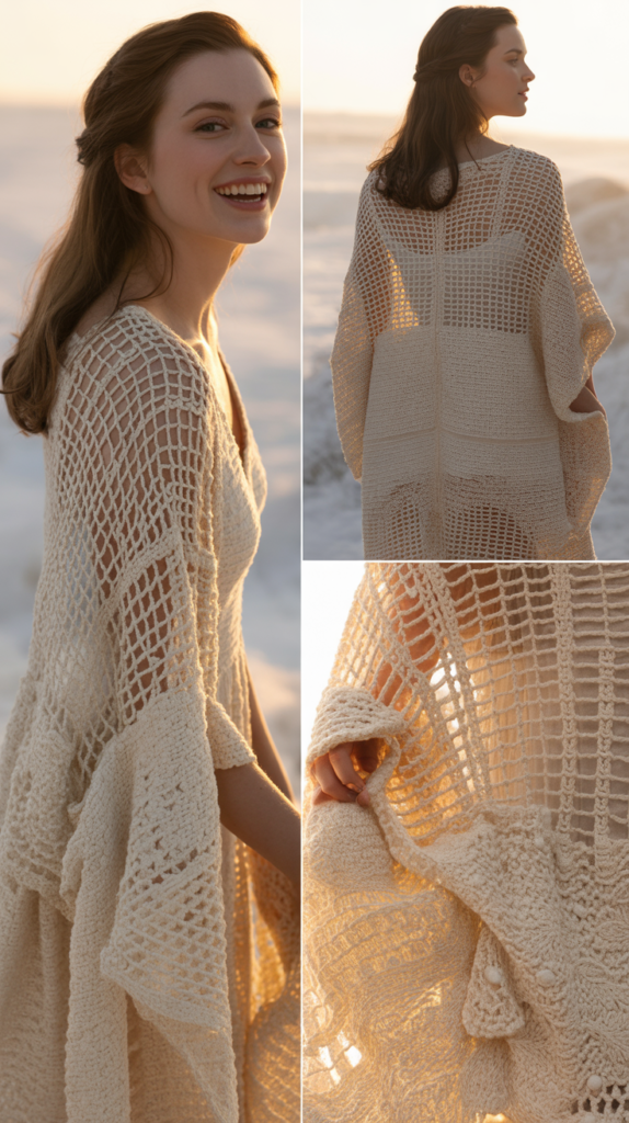 Crochet or Lace Overlay Gown